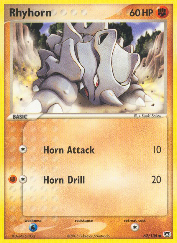 EX Emerald Rhyhorn #62/106